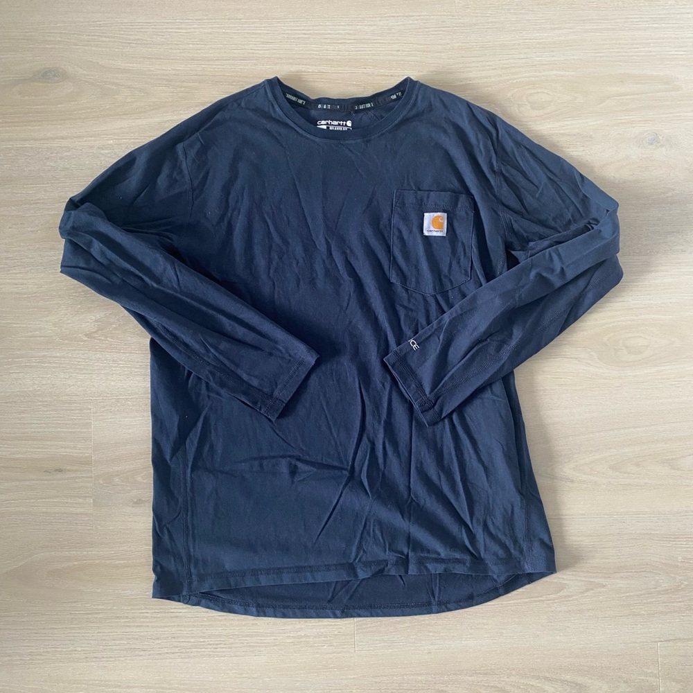 Carhartt Men's Dark Blue Long Sleeve Tee Size L - Picture 1 of 4